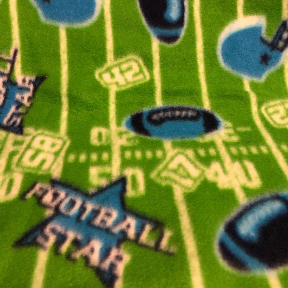 Fabric fleece Football Star 26” x 60” wide new polyester JoAnn